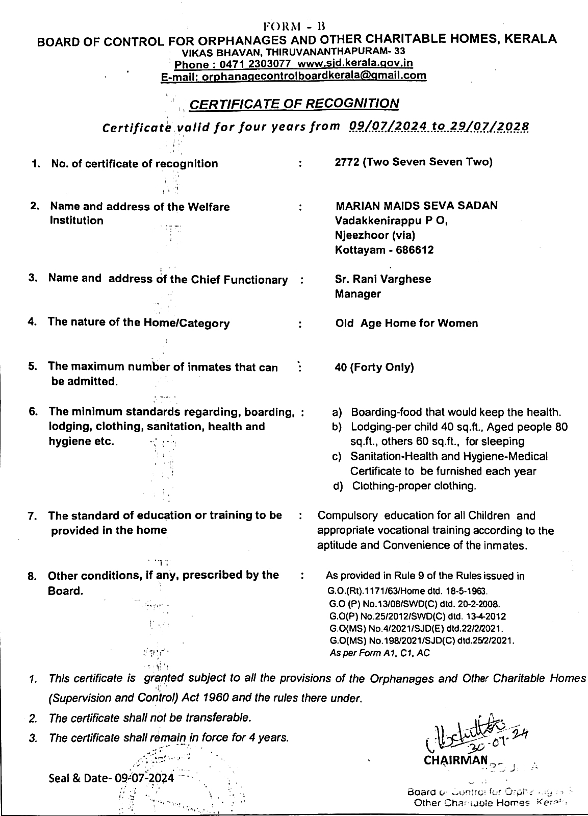Regn-Certificate